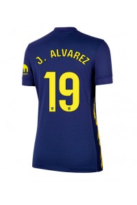 Atletico Madrid Julian Alvarez #19 Jalkapallovaatteet Naisten Vieraspaita 2025-26 Lyhythihainen